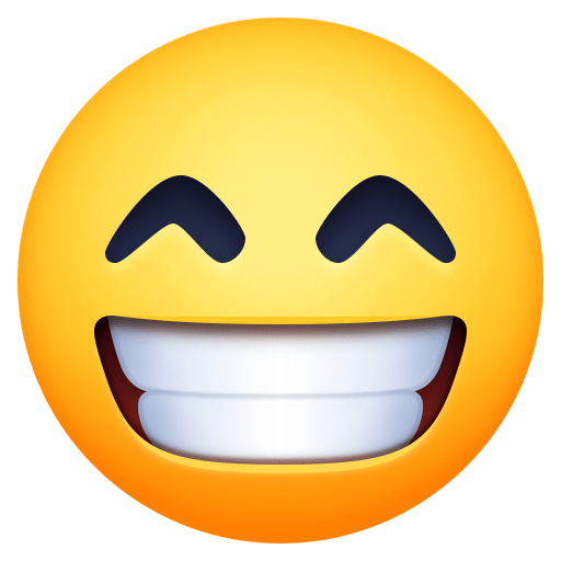 Beaming Face with Smiling Eyes for Facebook 16.0