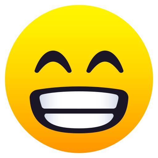 Beaming Face with Smiling Eyes for JoyPixels 10.0