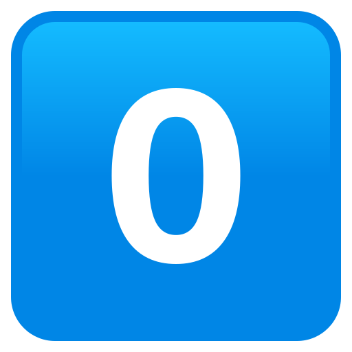 Keycap Digit Zero for JoyPixels 10.0