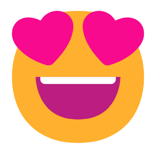 Mặt cười mắt hình trái tim biểu tượng cảm xúc 😍
