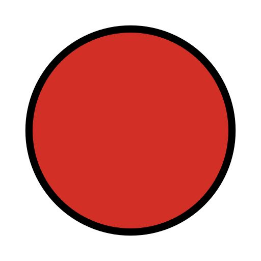 Красный круг для OpenMoji 15.1