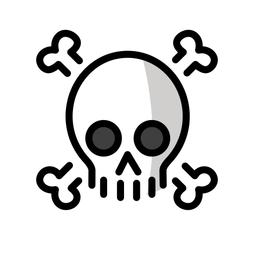 Skull and Crossbones for OpenMoji 16.0