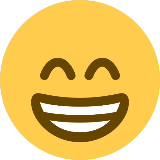 Beaming Face with Smiling Eyes for Twitter (X) January 2025 Update