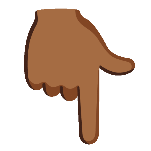 Backhand Index Pointing Down: Medium-Dark Skin Tone
