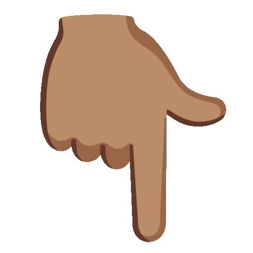 Backhand Index Pointing Down: Medium Skin Tone