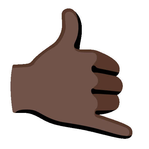 Call Me Hand: Dark Skin Tone