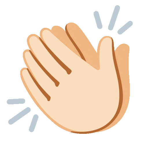 Clapping Hands: Light Skin Tone