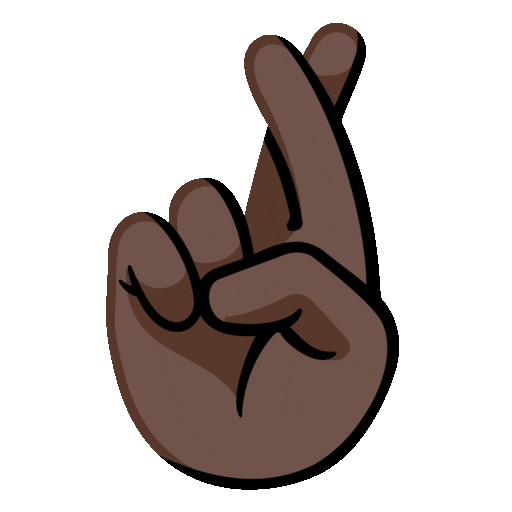 Crossed Fingers: Dark Skin Tone