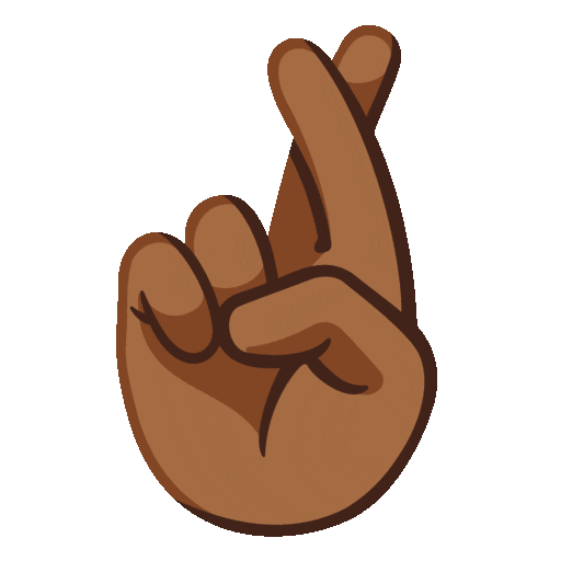 Crossed Fingers: Medium-Dark Skin Tone