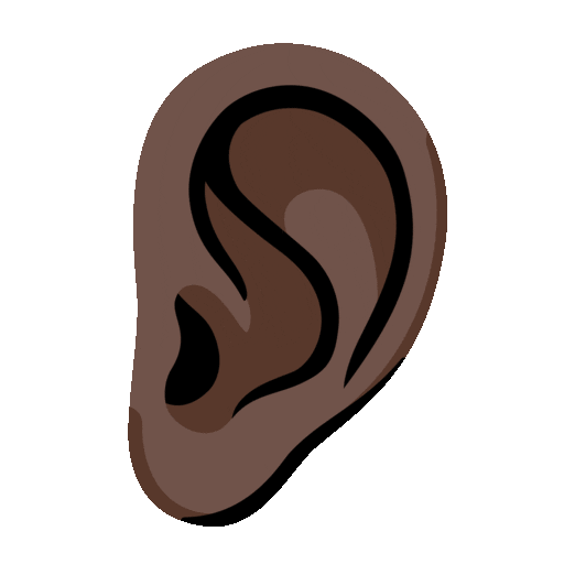 Ear: Dark Skin Tone