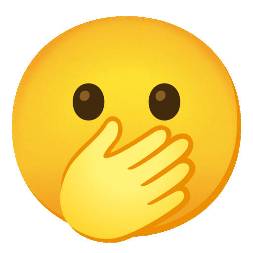 Face with Open Eyes and Hand Over Mouth