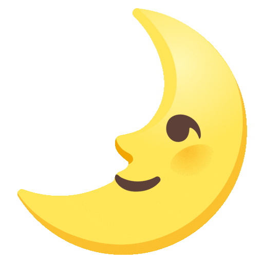 First Quarter Moon Face