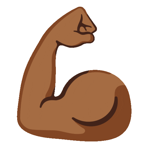 Flexed Biceps: Medium-Dark Skin Tone
