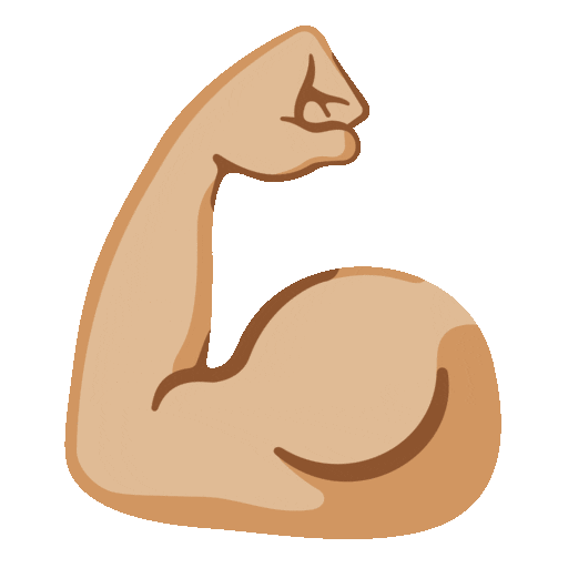 Flexed Biceps: Medium-Light Skin Tone