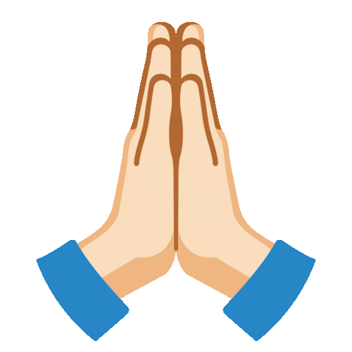 Folded Hands: Light Skin Tone