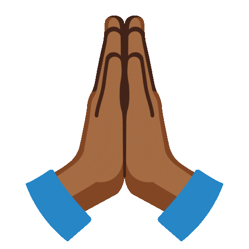 Folded Hands: Medium-Dark Skin Tone