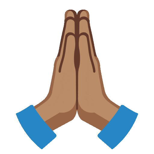Folded Hands: Medium Skin Tone