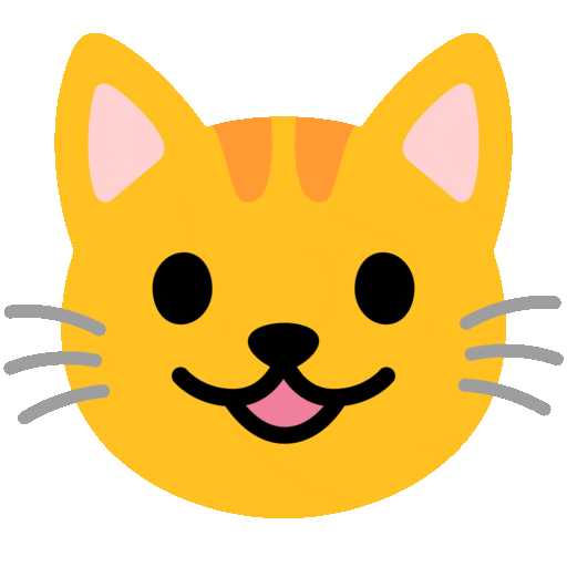 Grinning Cat with Smiling Eyes