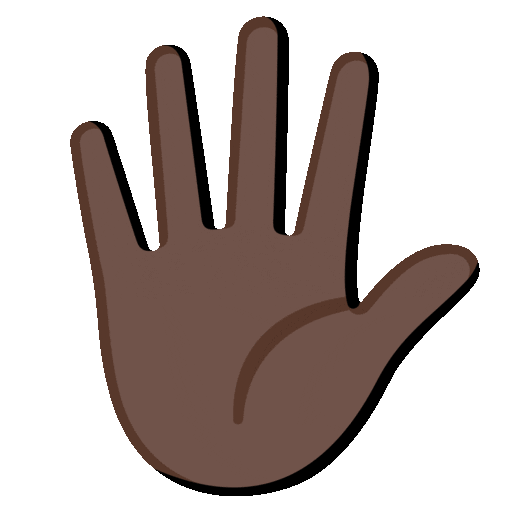 Hand with Fingers Splayed: Dark Skin Tone