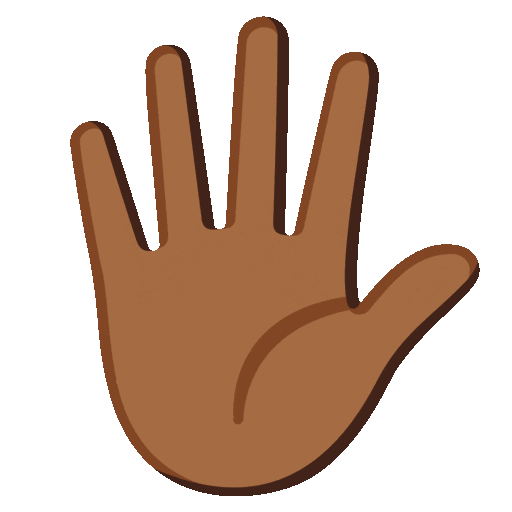 Hand with Fingers Splayed: Medium-Dark Skin Tone