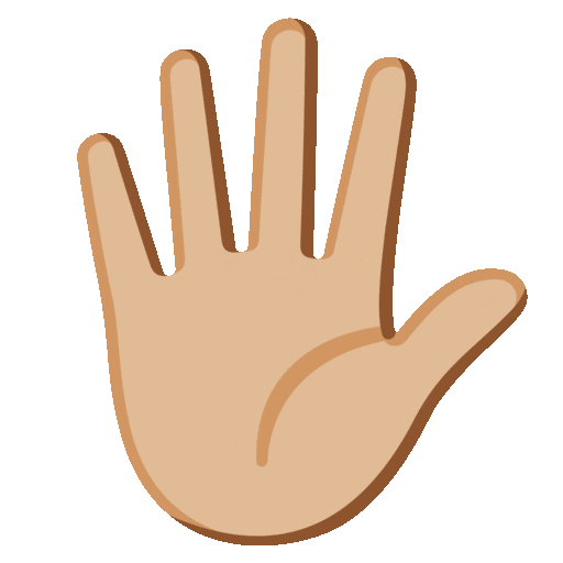 Hand with Fingers Splayed: Medium-Light Skin Tone
