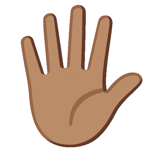 Hand with Fingers Splayed: Medium Skin Tone