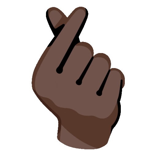 Hand with Index Finger and Thumb Crossed: Dark Skin Tone