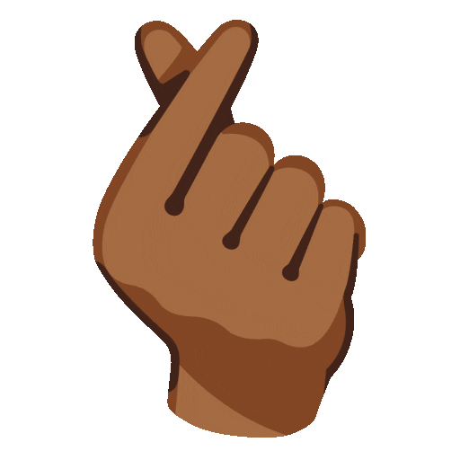 Hand with Index Finger and Thumb Crossed: Medium-Dark Skin Tone