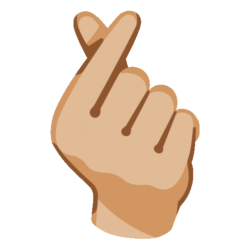 Hand with Index Finger and Thumb Crossed: Medium-Light Skin Tone