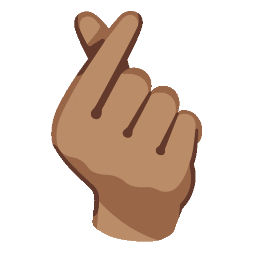Hand with Index Finger and Thumb Crossed: Medium Skin Tone