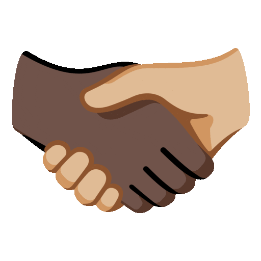 Handshake: Dark Skin Tone, Medium-Light Skin Tone