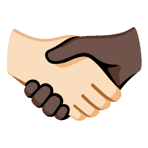 Handshake: Light Skin Tone, Dark Skin Tone