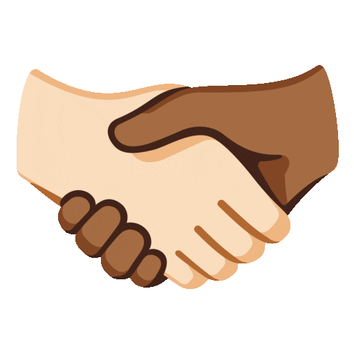 Handshake: Light Skin Tone, Medium-Dark Skin Tone