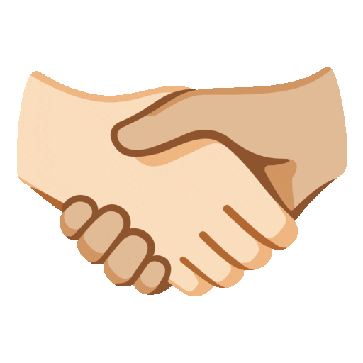 Handshake: Light Skin Tone, Medium-Light Skin Tone