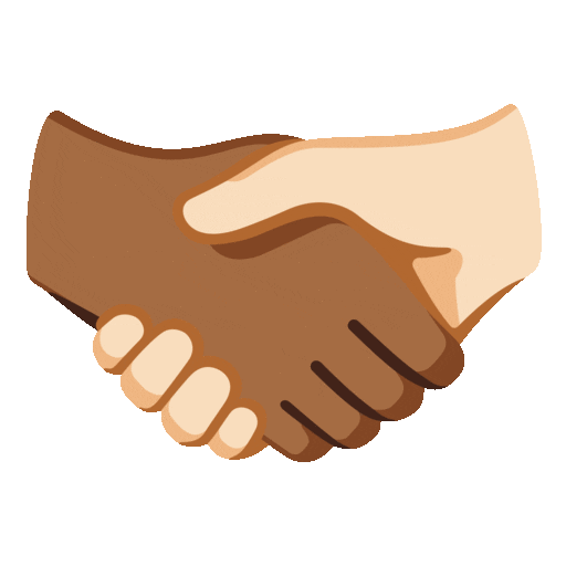 Handshake: Medium-Dark Skin Tone, Light Skin Tone