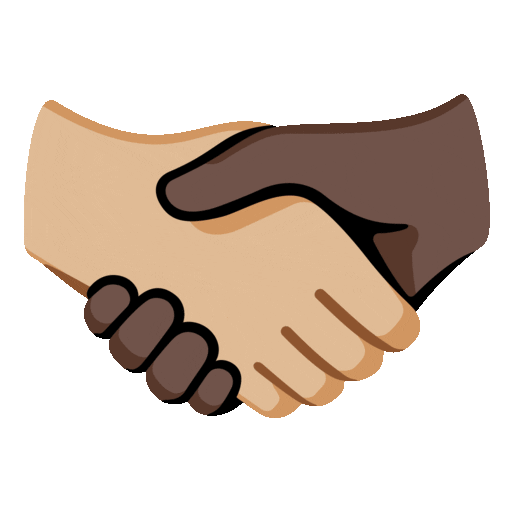 Handshake: Medium-Light Skin Tone, Dark Skin Tone