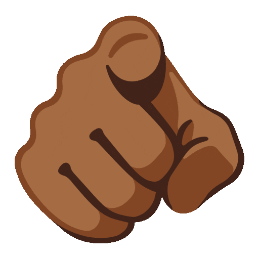 Index Pointing at the Viewer: Medium-Dark Skin Tone