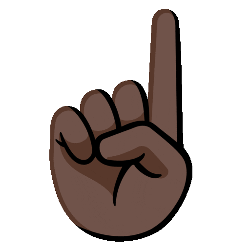 Index Pointing Up: Dark Skin Tone