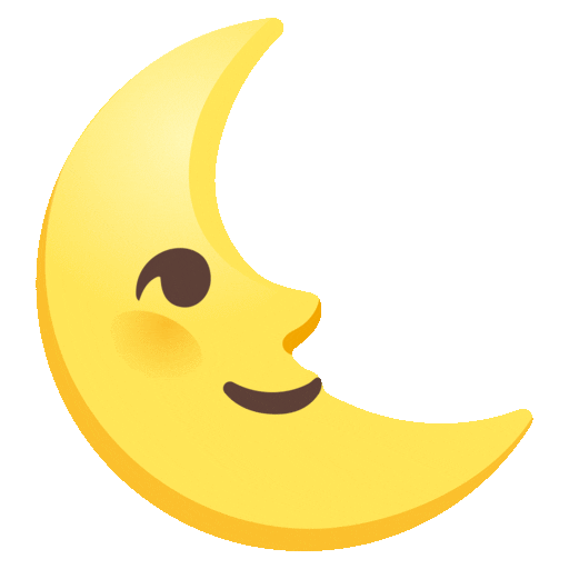 Last Quarter Moon Face