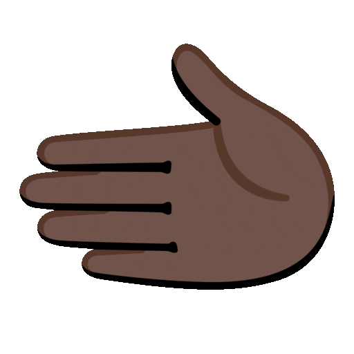 Leftwards Hand: Dark Skin Tone