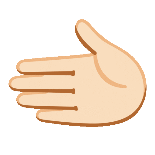 Leftwards Hand: Light Skin Tone