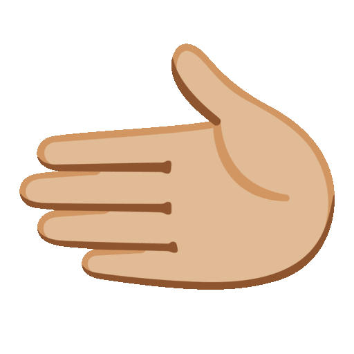 Leftwards Hand: Medium-Light Skin Tone