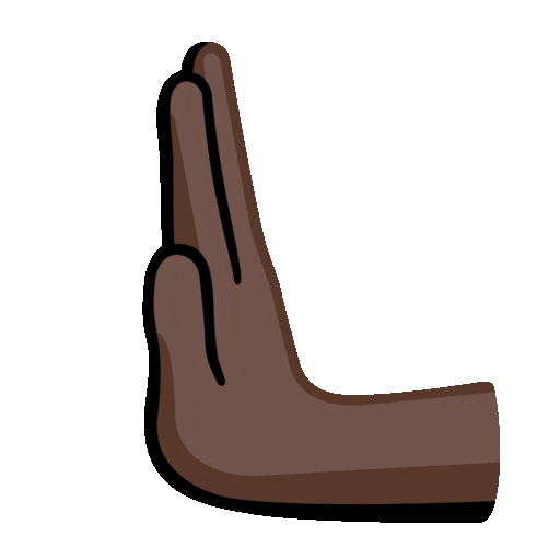Leftwards Pushing Hand: Dark Skin Tone