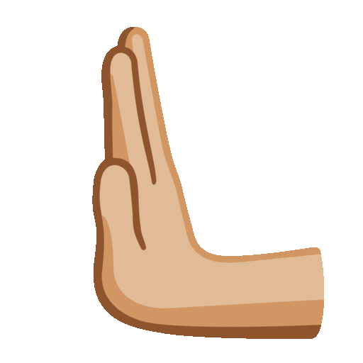 Leftwards Pushing Hand: Medium-Light Skin Tone