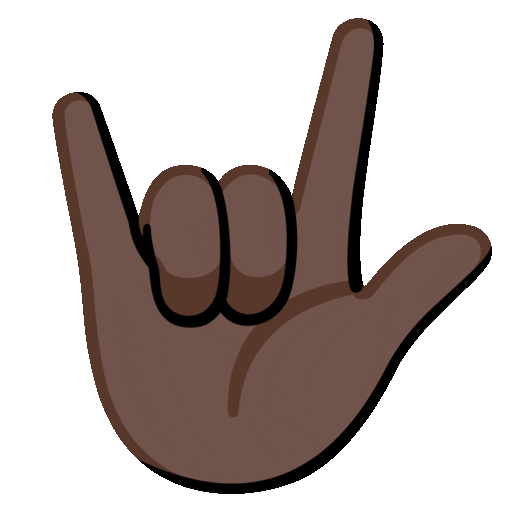 Love-You Gesture: Dark Skin Tone