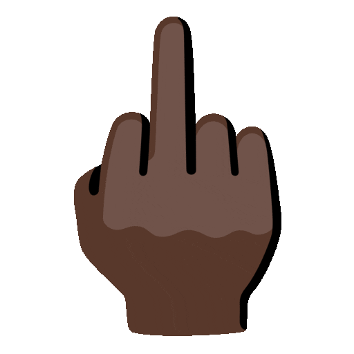 Middle Finger: Dark Skin Tone