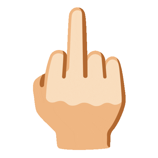 Middle Finger: Light Skin Tone