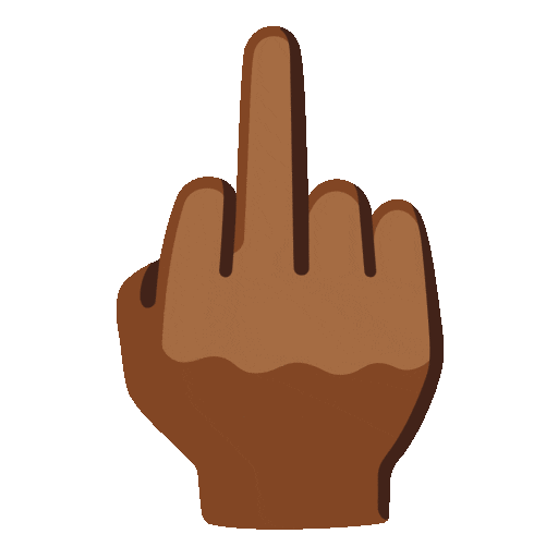 Middle Finger: Medium-Dark Skin Tone