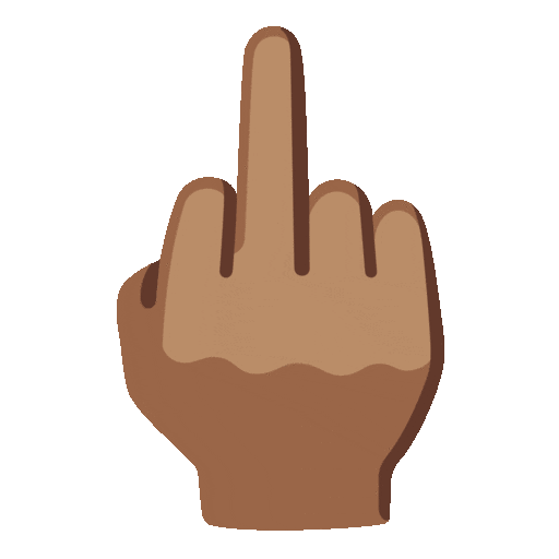 Middle Finger: Medium Skin Tone