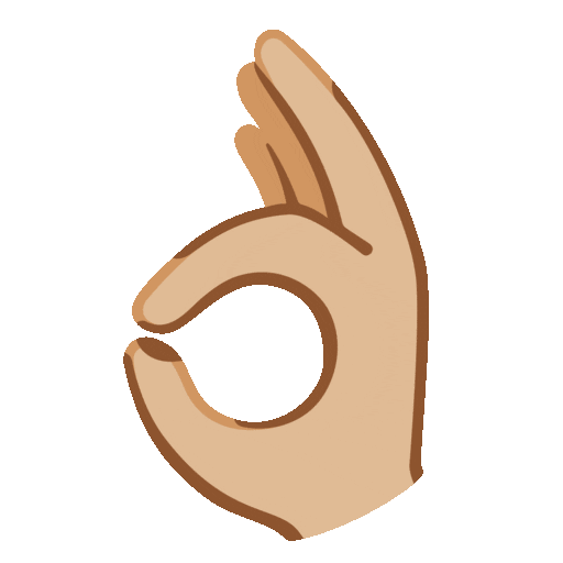 OK Hand: Medium-Light Skin Tone